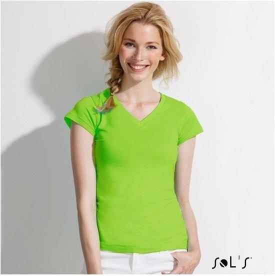 Sol?'s Dames t-shirt V-hals lime 36 S