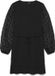 VERO MODA VMALVA DETAIL LS V-NECK SHORT DRESS WVN Black Panterprint