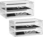 5five 2x Stuks sieraden/make-up organizer 2 lades 19 x 9 cm van kunststof - Transparant