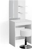 Vicco Kaptafel Isabelle, Wit, 60 cm met spiegel en kruk