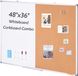VEVOR Wandbord Kurkbord Prikbord Combinatiebord Horizontaal/Verticaal 120x90cm