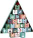 BRUBAKER Adventskalender à remplir - Sapin de Noël 2024 - Calendrier de l'Avent DIY avec 24 portes pour bons, bonbons et autres surprises - 51 cm de haut en carton - Couleur verte