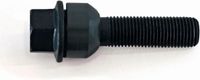 H&R Wielbout bolkonisch met beweegbare ring R14 M14x1.50 - Lengte 57mm - Zwart