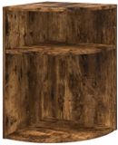 vidaXL Bijzettafel 39,5 x 39,5 x 60 cm bewerkt hout gerookt eiken
