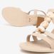 NeroGiardini Tamigi Tr Aulla Natural 92 Sandalen Dames Wit Leer Platte Sandalen Maat 37