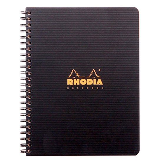 Rhodia NoteBook - A5+ Geruit - Zwart - 80 Pagina's