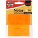 Fixo Notities, transparante zelfklevende notitieblaadjes, 50 stuks à 75 x 75 mm, van kunststof, neonoranje, herbruikbaar en waterdicht, perfect voor schoolboeken en kantoordocumenten