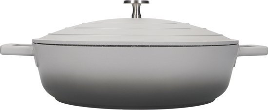 MasterClass middelgrote braadpan met deksel 4 liter/24 cm, lichtgewicht gegoten aluminium, geschikt voor inductiekookplaten en ovens, blauw