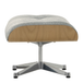 Vitra Eames Lounge Chair Ottoman Chestnut Natural - Nubia Cream Sierra Grey - Polished