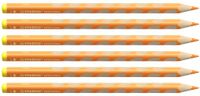 STABILO EASYcolors Ergonomische kleurpotloden voor linkshandigen, geel, oranje, 6 stuks