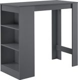 en.casa Bartafel met 3 planken 110x50x103 cm donkergrijs