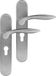 Differnz Groningen poignée de porte rosace ovale cylindre 55 mm chrome mat