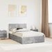 vidaXL Bedframe met lade Beton Grijs 135 x 190 cm Bewerkt hout