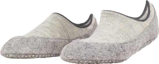 FALKE Cosyshoe antislip noppen merinowol huissokken pantoffels dames grijs - Maat 39-40