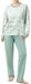 Mey Dames pyjama Sleep & Relax, gestreept, lange mouw, 100% katoen, maat M, seasalt green