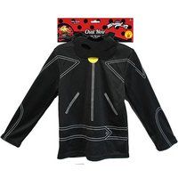 Miraculous Ladybug RUBIES - MIRACULOUS Officiële Zwarte Kat - Verkleedset voor kinderen met een Top met Lange Mouwen + Zwart Masker + Hoofdband Kattenoren - Om te veranderen in een Zwarte Kat
