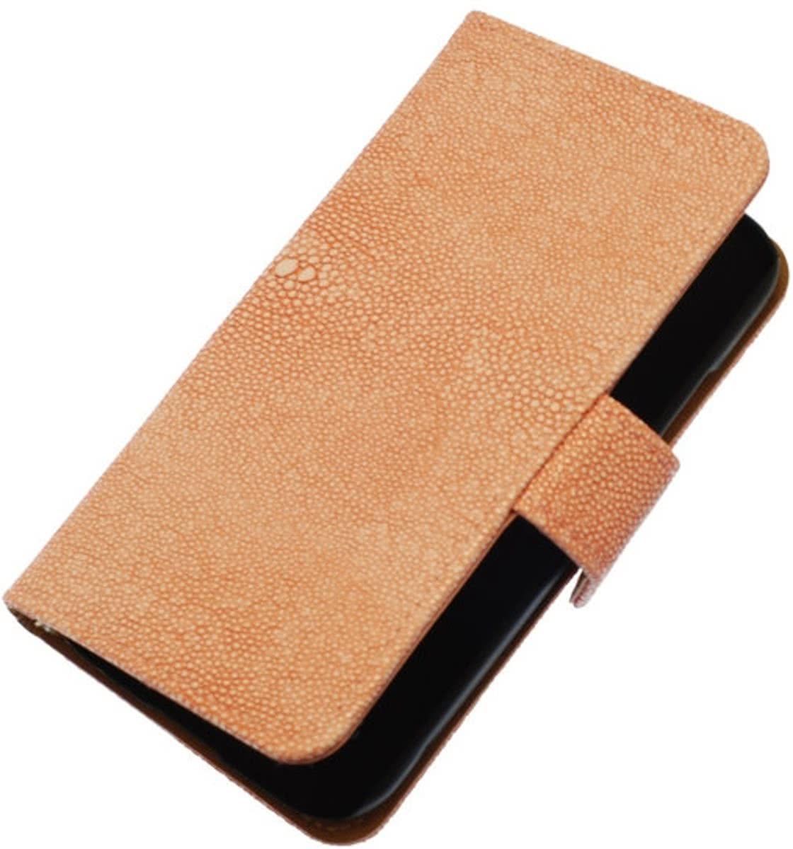 Best Cases Licht Roze Ribbel booktype wallet cover hoesje voor Huawei Ascend G525