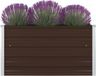 vidaXL Plantenbak verhoogd 100x100x45 cm gegalvaniseerd staal bruin