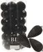 Bellatio Decorations kerstballen en dennenappels - 43x stuks - kunststof - zwart - 6 cm en 8 cm
