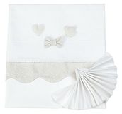 FILET - Beddengoed voor baby's/peuters, 100% katoen, compleet met kussensloop, product Made in Italy, 120 x 180 cm