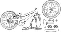 vidaXL Kinderfiets 18 Inch Zwart Rood