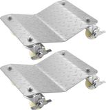 VEVOR 2 stuks bandenwagens, draagvermogen 1500 lbs / 680 kg, bandenrollers voor het positioneren van auto's, bestelwagens en andere voertuigen. Uitgerust met kogellagers. Geschikt voor het verplaatsen en repareren van auto's