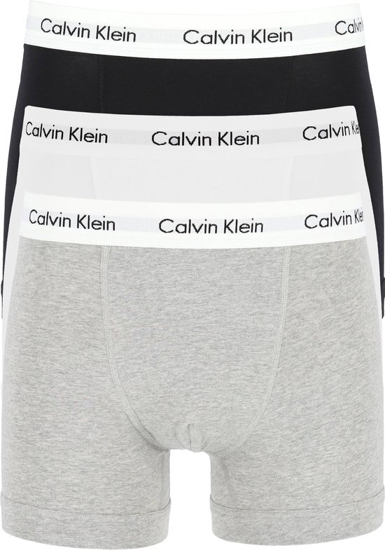 Calvin Klein Underwear boxershort set van 3 heren Grijs melange/zwart/wit