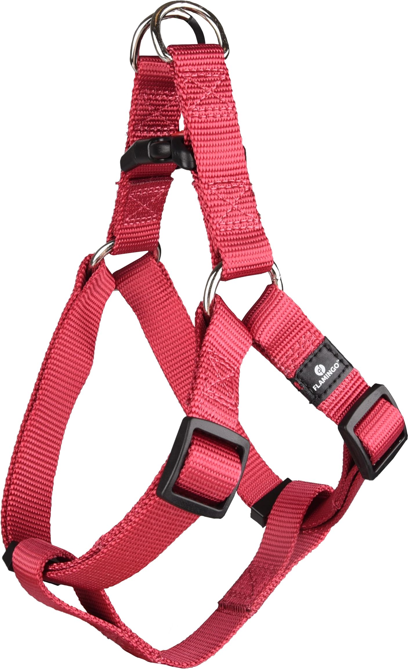 FLAMINGO Harnas step&go ziggi kersenrood 35-60 cm 20 mm