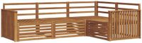 vidaXL - Buiten - bank - set - 4 - st - Naturel - Massief - Acacia - Hout