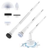 Brosse de nettoyage électrique, réglable, avec 5 têtes, étanche IPX7, avec éclairage LED