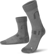 NORMANI 2 paar merinowollen wandel- en trekkingsokken „Melton“ grijs Unisex Schoenmaat 43-46
