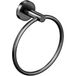BES LED Leoni Rimbo Handdoekring - 16cm - Rond - PVD - Gunmetal Grijs