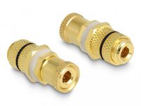 Delock Audio Adapter binding post to binding post for installation, black ring