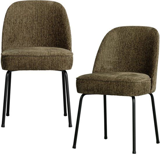 WOOOD Vogue Eetkamerstoelen - Velvet - Bonsai - Set van 2