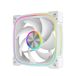 Noua Lips PWM Behuizingsventilator, 120 mm, ARGB-verlichting, aluminium axiaal design, snelheid 1800 tpm, stille ventilator voor pc en computer, volledige compatibiliteit, wit
