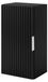 3xE living Armoire de salle de bain, suspendu, mi-hauteur, noir, poignées argentées, 35 x 27 x 68 cm
