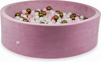 Viking Choice piscine à balles - 130x40cm - Velours - Rose, Multicolore - Rond - 700 balles