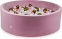Viking Choice piscine à balles - 130x40cm - Velours - Rose, Multicolore - Rond - 700 balles