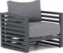 Santika Jaya lounge tuinstoel Grijs-antraciet Aluminium Incl. kussen