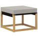 vidaXL - Exterieur - Repose-pieds - Massif - acacia - et - Textilene - Blanc