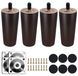 Noyer Pieds de table ronds Set de 4