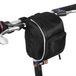Sacoche de guidon de vélo étanche - Poche avant pour panier de vélo - 17 x 14 x 8 cm - Noir - Pour vélo et trajets domicile-travail