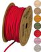 Halbach Zijden koord, veganistisch leer, breedte 3 mm, lengte 20 m, kunstlederen koord voor het maken van armbanden, 100% veganistisch imitatieleer voor doe-het-zelf handwerk, kleur: rood
