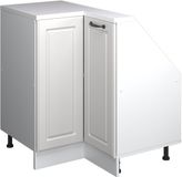 Vicco Rion Kast voor schuine wand Hoekkast – 75.6 x 81.6 cm met 1 deur Wit landhuis/wit