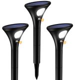 Panneaux solaires avec détecteur de mouvement, 3 pièces, 1500 mAh, IP65, blanc froid