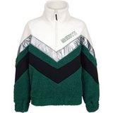Brunotti Sandy Teddy Fleece Meisjes - Hunter Green - Fleece met Rits - Loose Fit - 176
