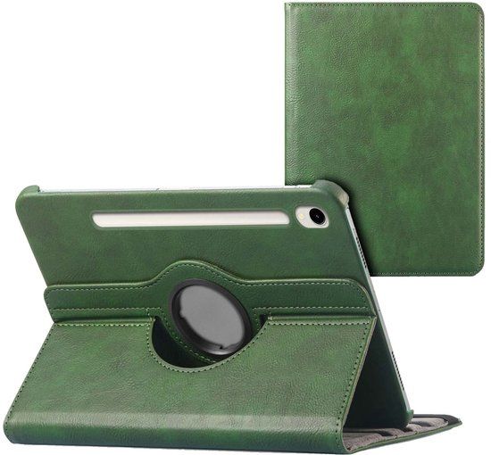 imoshion Tablet Hoes - Geschikt voor Samsung Galaxy Tab S10 FE / Galaxy Tab S9 11.0 inch FE / Galaxy Tab S9 11.0 inch / Galaxy Tab S10 Lite - 360° Draaibare Bookcase - Groen