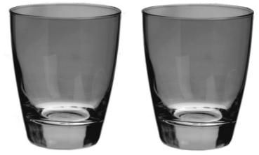 Excelsa Happy Color - Kopjes - Grijs - Set van 2 - Glas - Vaatwasserbestendig