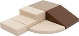 Soft Play Corner Climber 5 pièces blocs de construction souples blocs de construction géants blocs de construction en mousse grands blocs de construction (Chocolate Dune)