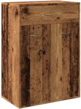 vidaXL Schoenenkast 60x35x84 cm bewerkt hout oud houtkleurig